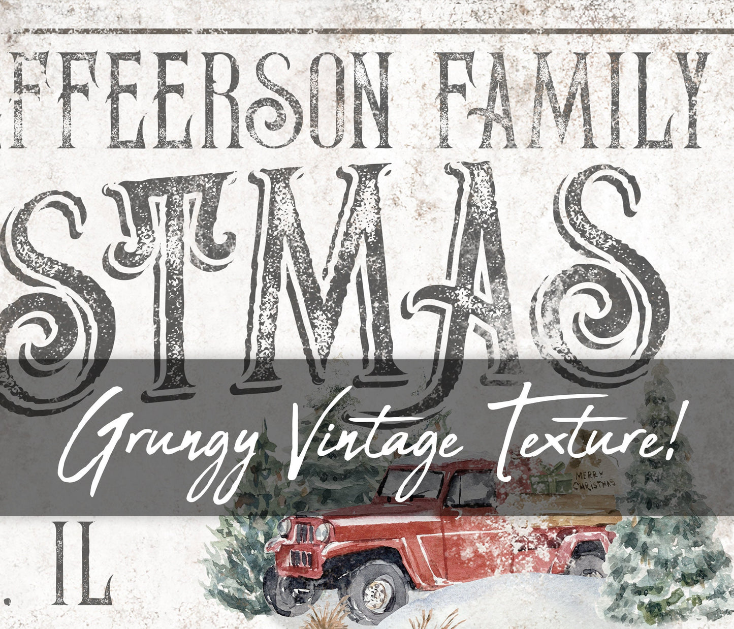 CUSTOM CHRISTMAS TREES SIGN