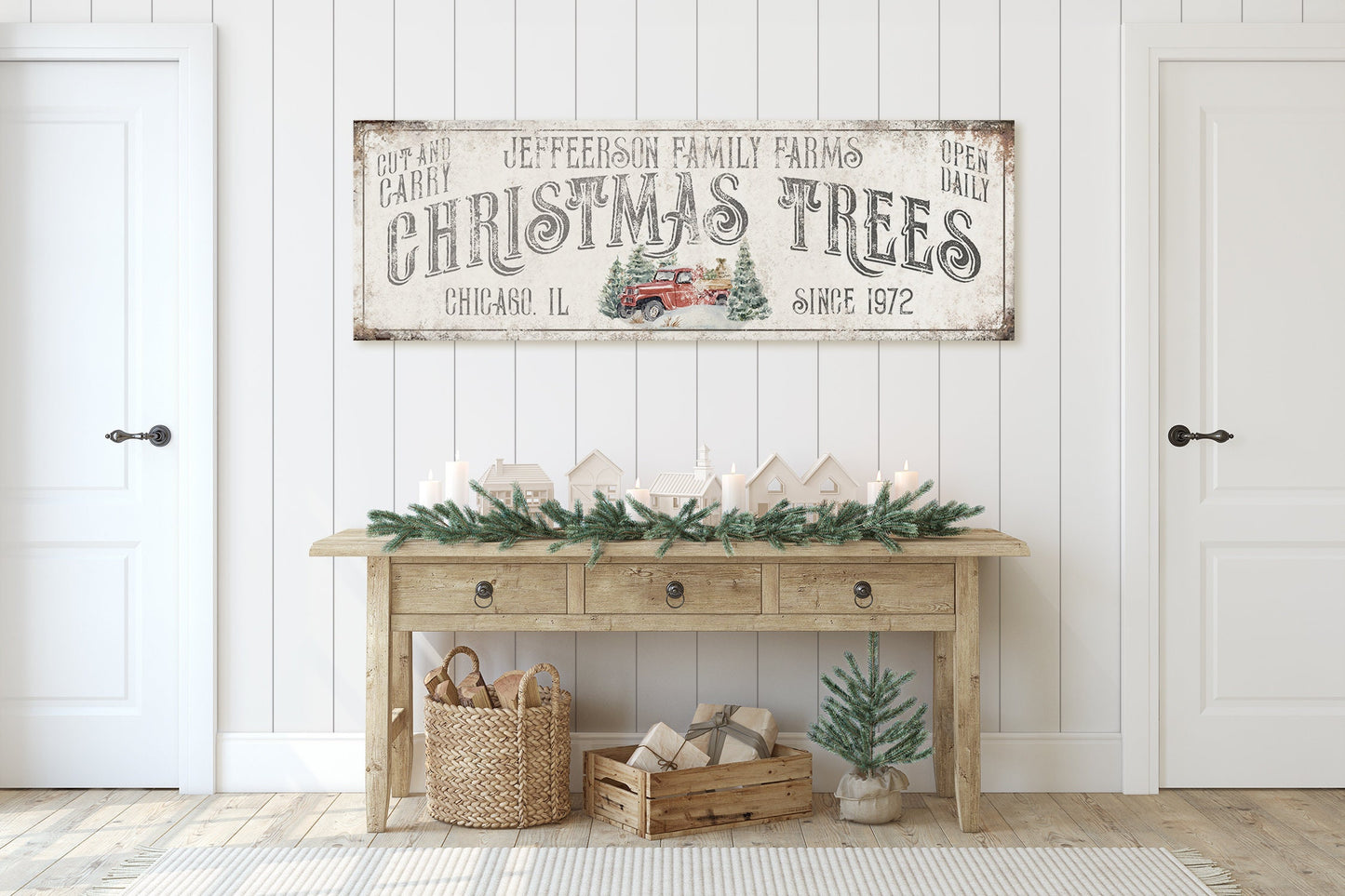 CUSTOM CHRISTMAS TREES SIGN