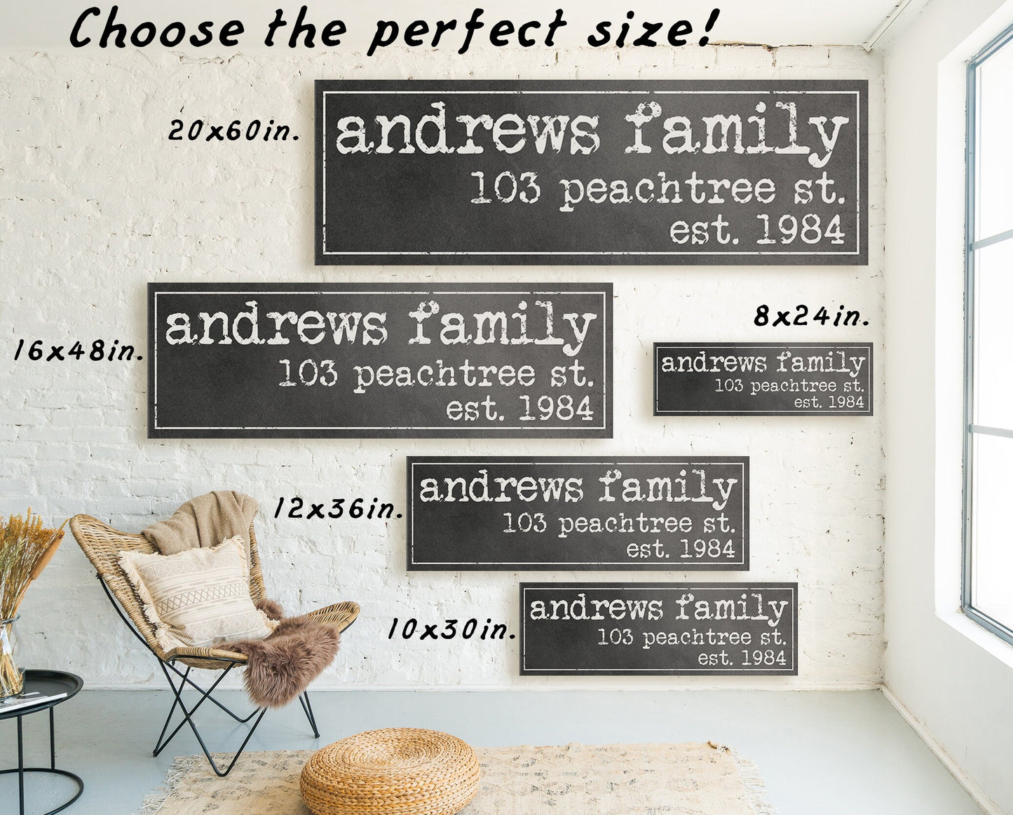 CUSTOM FAMILY NAME ADDRESS SIGN