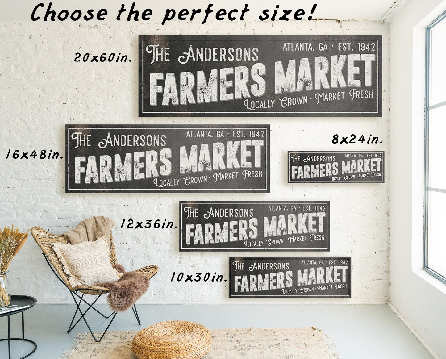 CUSTOM FARMERS MARKET SIGN
