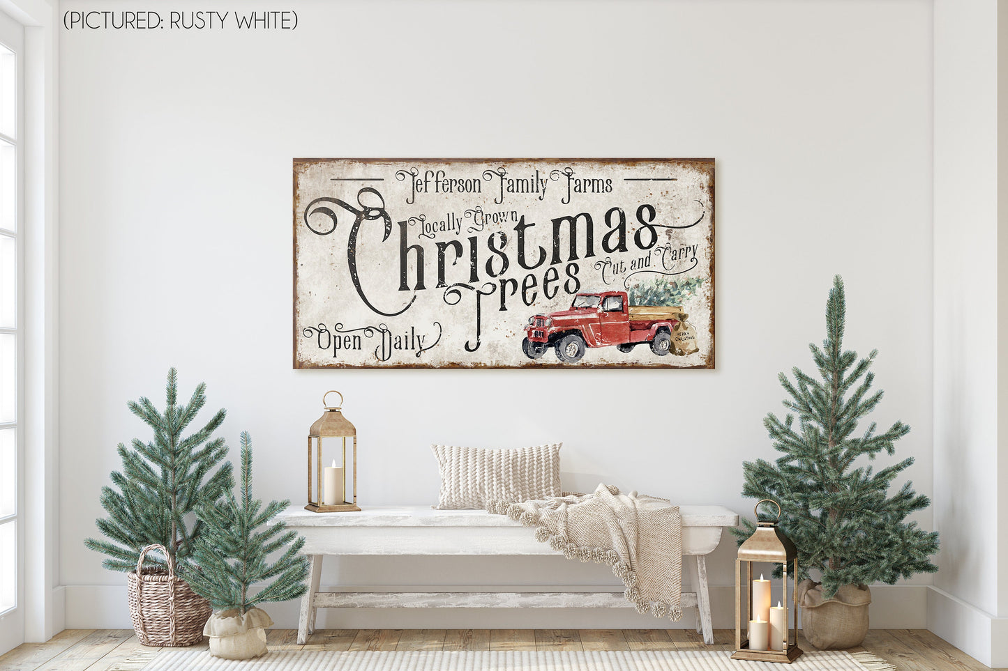 CUSTOM CHRISTMAS TREES SIGN