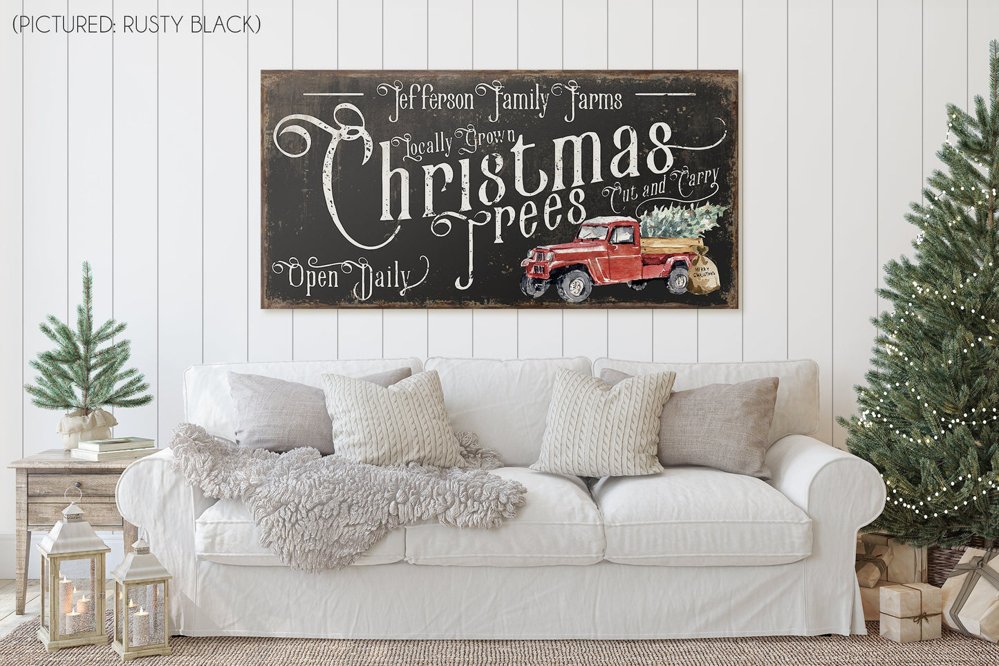 CUSTOM CHRISTMAS TREES SIGN