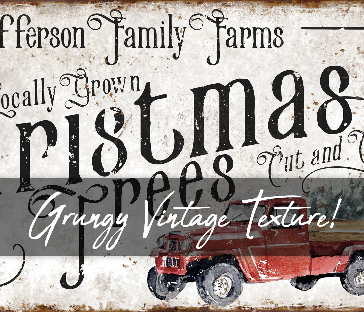 CUSTOM CHRISTMAS TREES SIGN