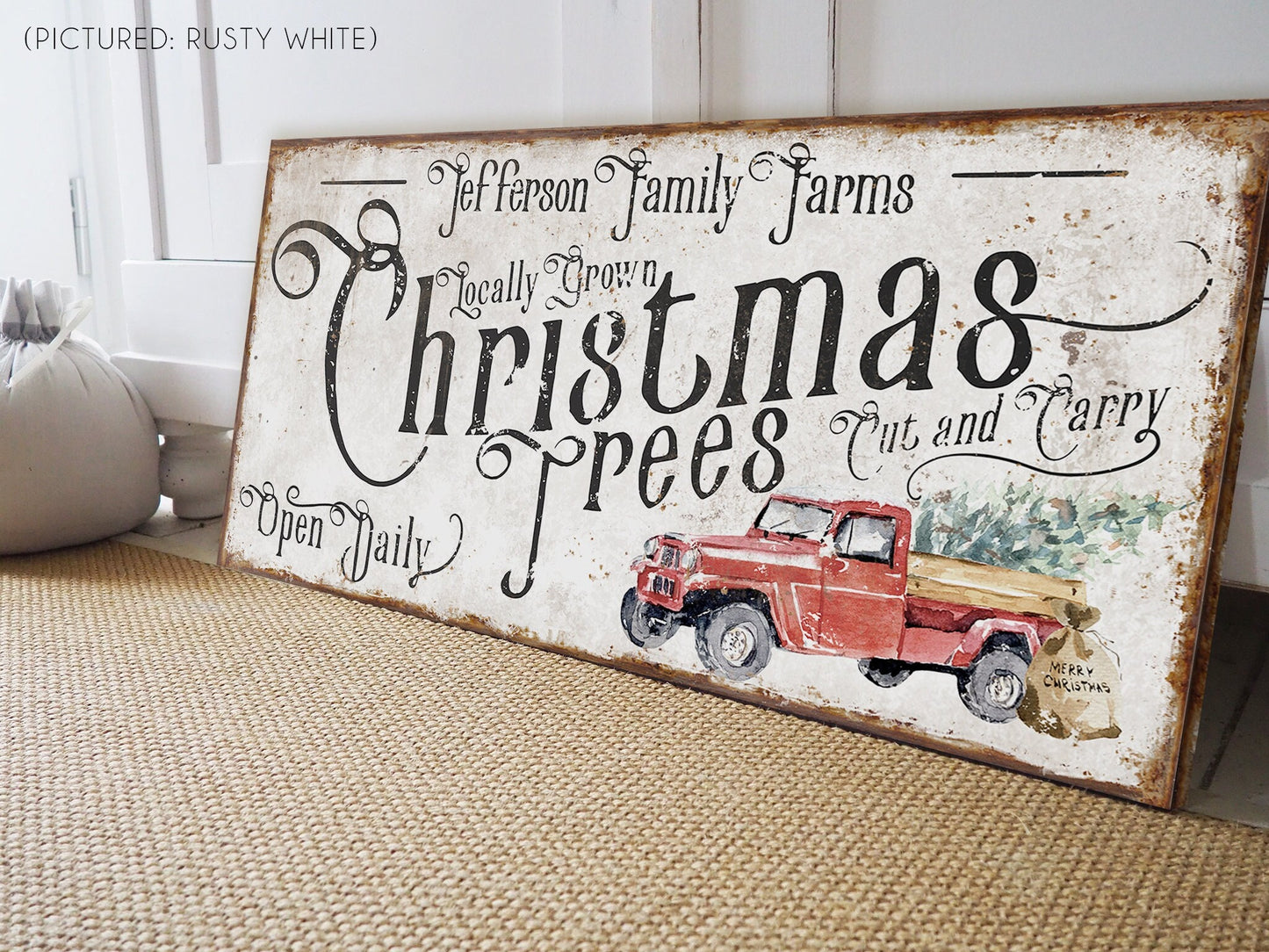 CUSTOM CHRISTMAS TREES SIGN