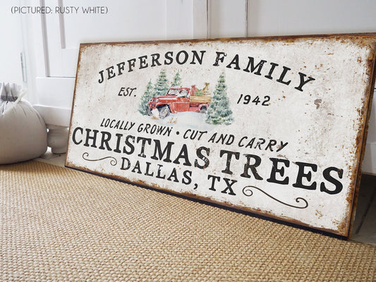 CUSTOM CHRISTMAS TREES SIGN