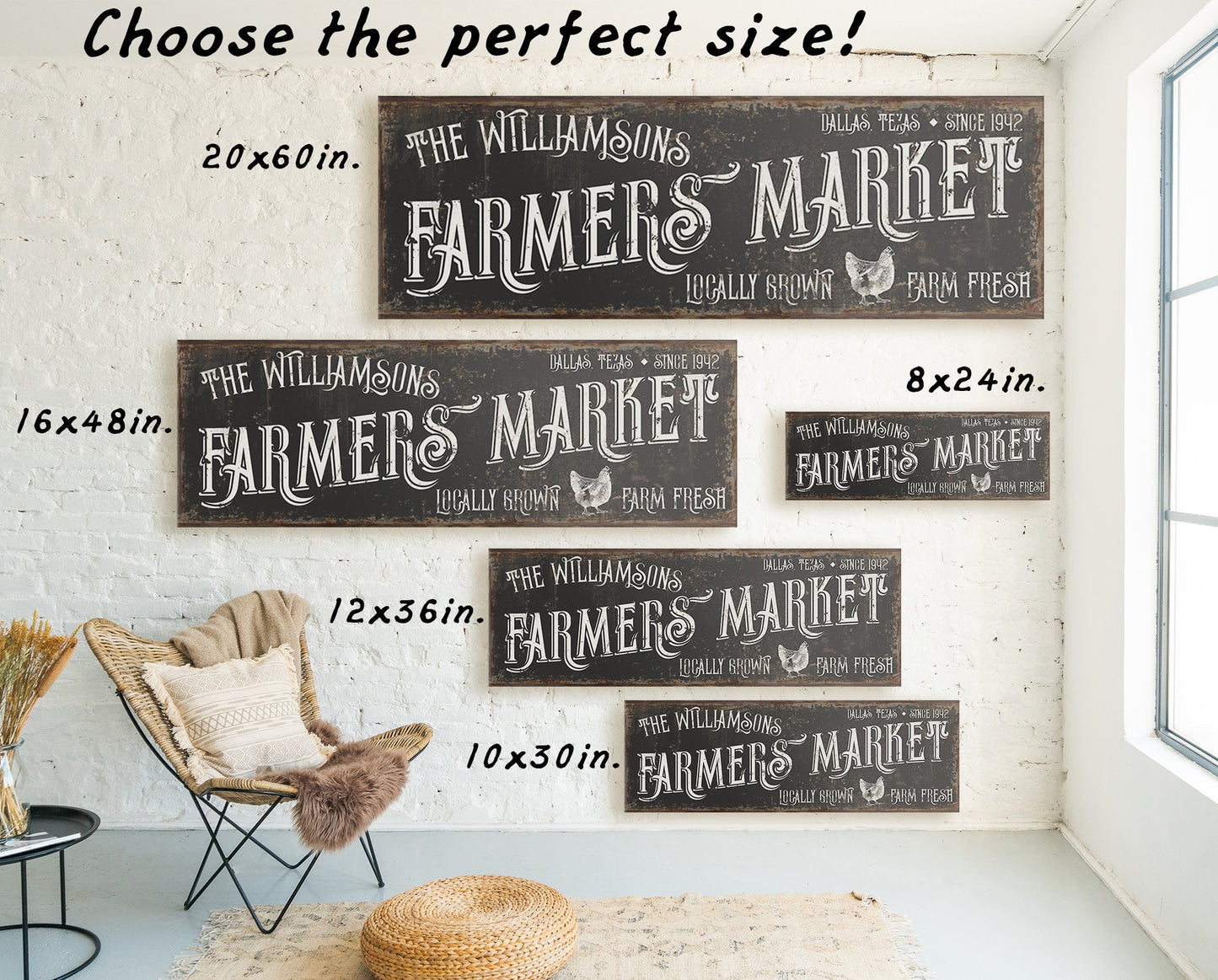 CUSTOM FARMERS MARKET SIGN