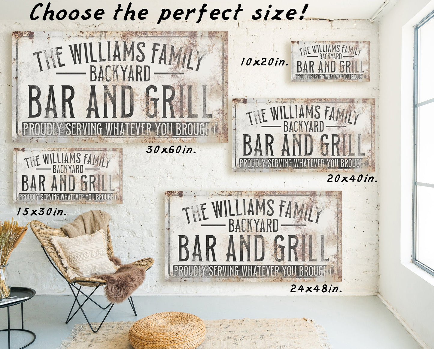 CUSTOM BACKYARD BAR AND GRILL SIGN