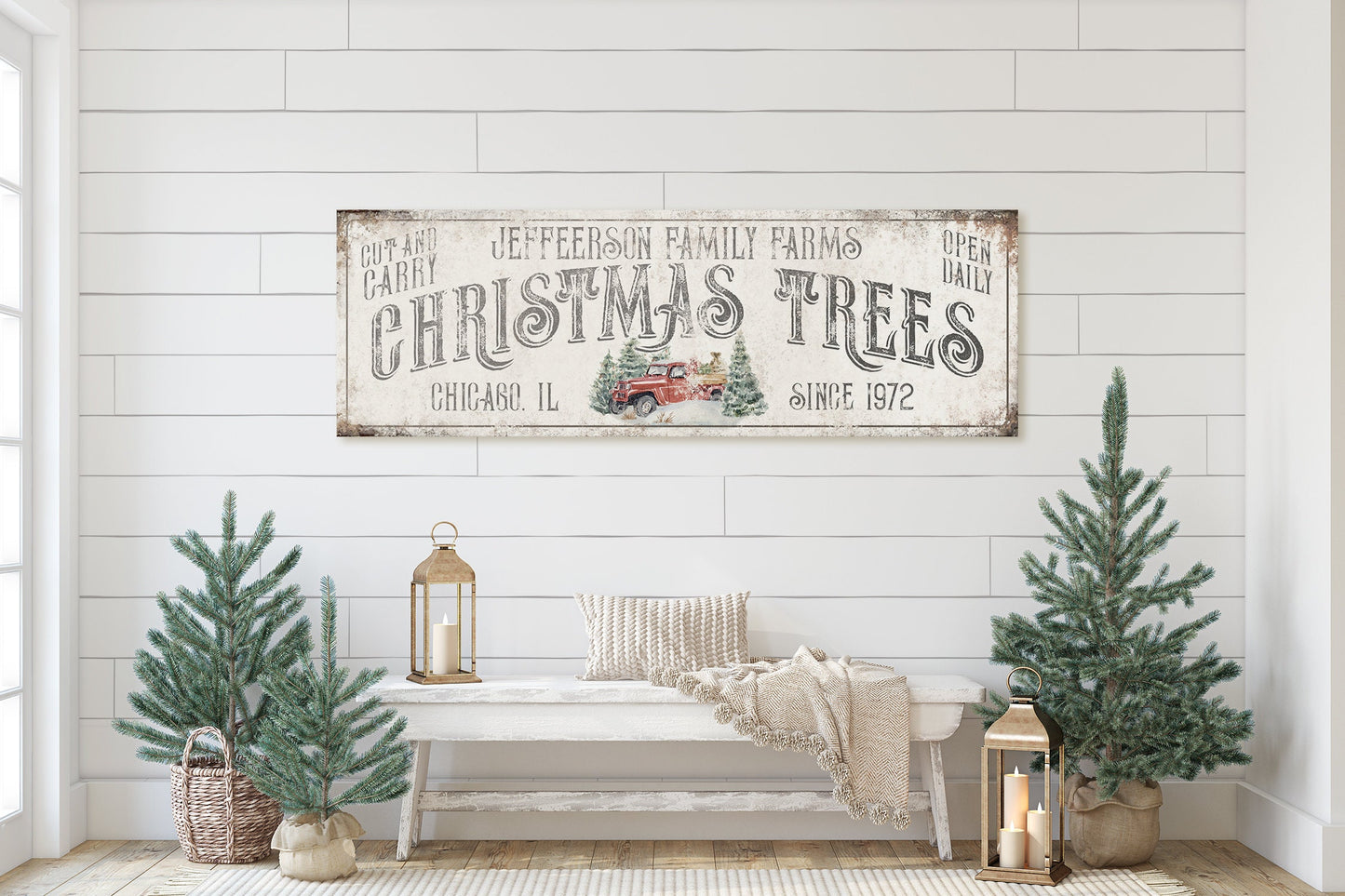 CUSTOM CHRISTMAS TREES SIGN