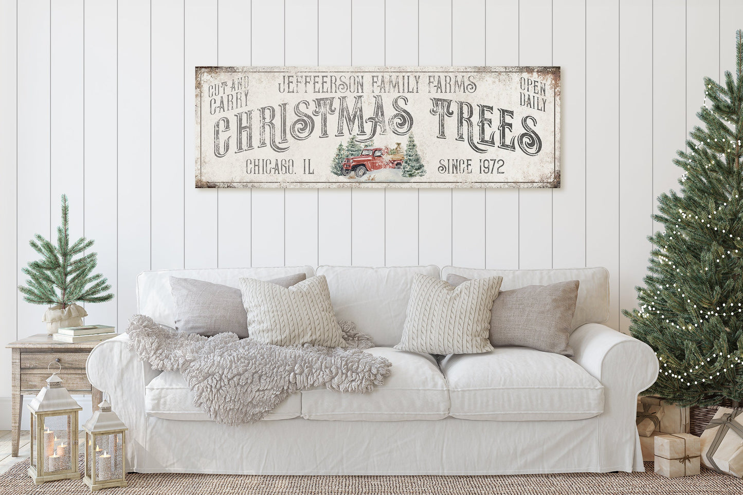 CUSTOM CHRISTMAS TREES SIGN