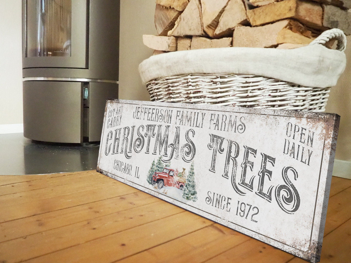 CUSTOM CHRISTMAS TREES SIGN