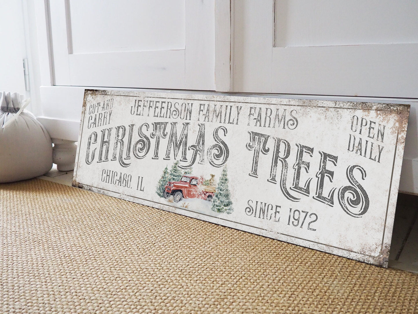CUSTOM CHRISTMAS TREES SIGN