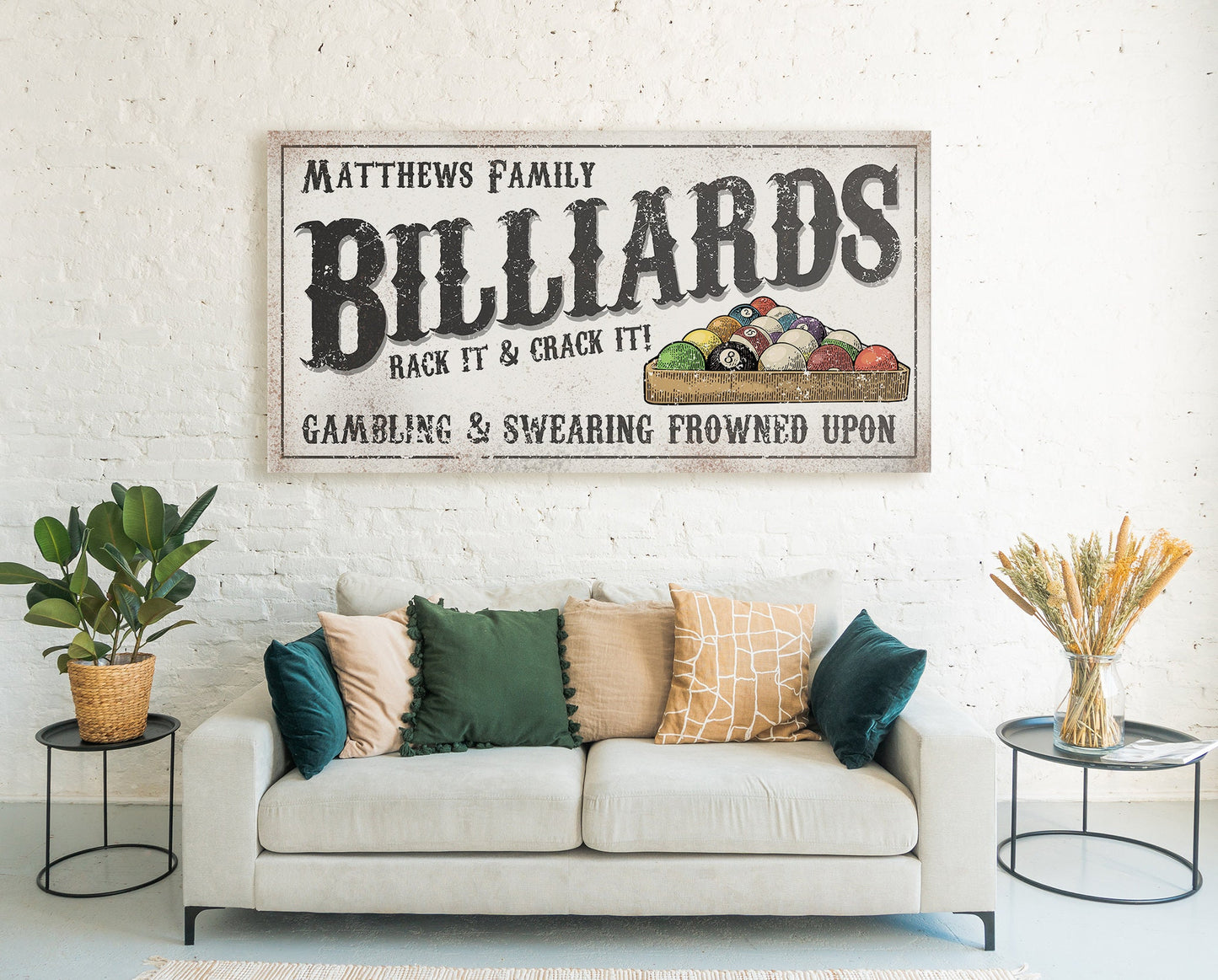 CUSTOM BILLIARDS SIGN