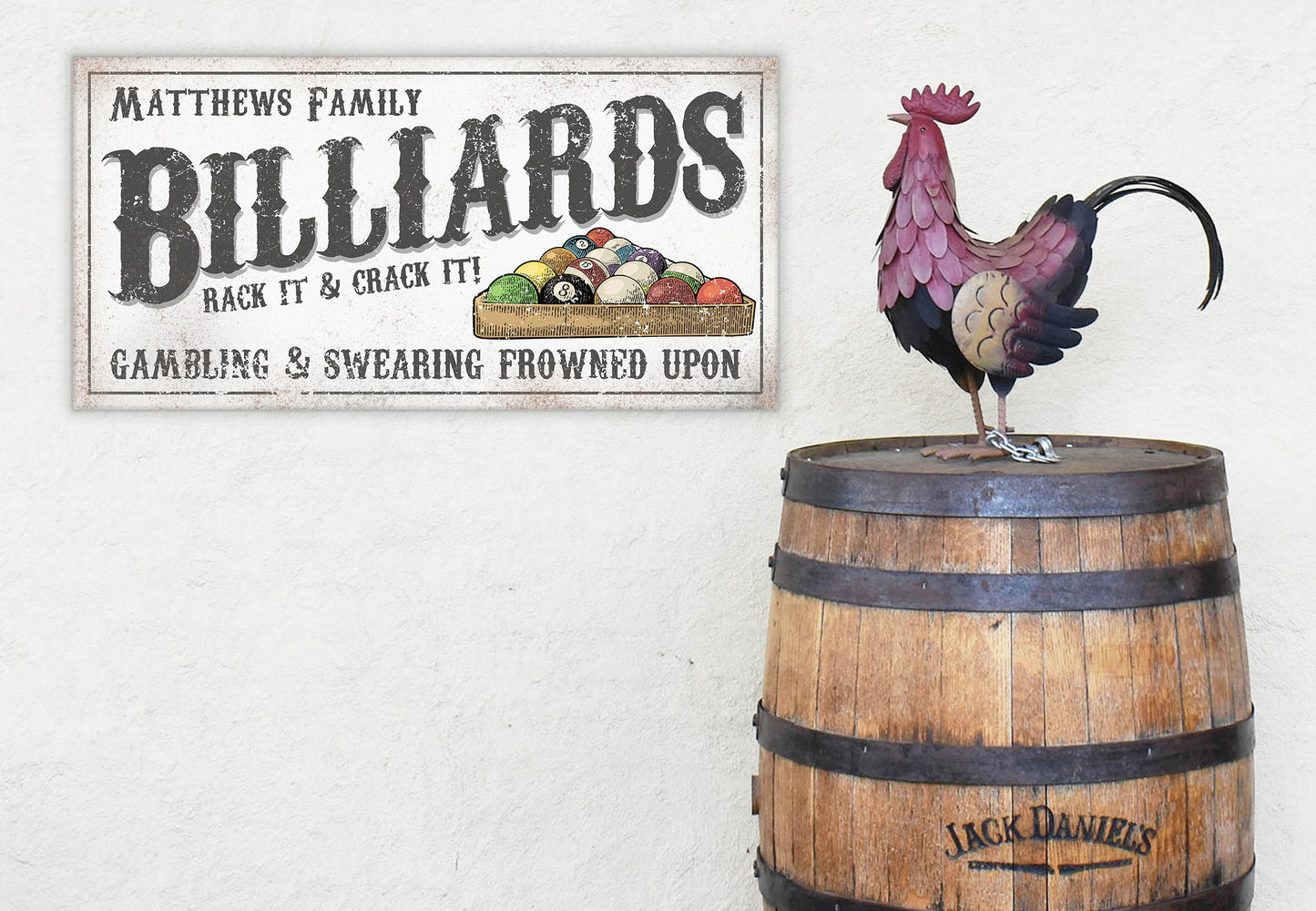 CUSTOM BILLIARDS SIGN