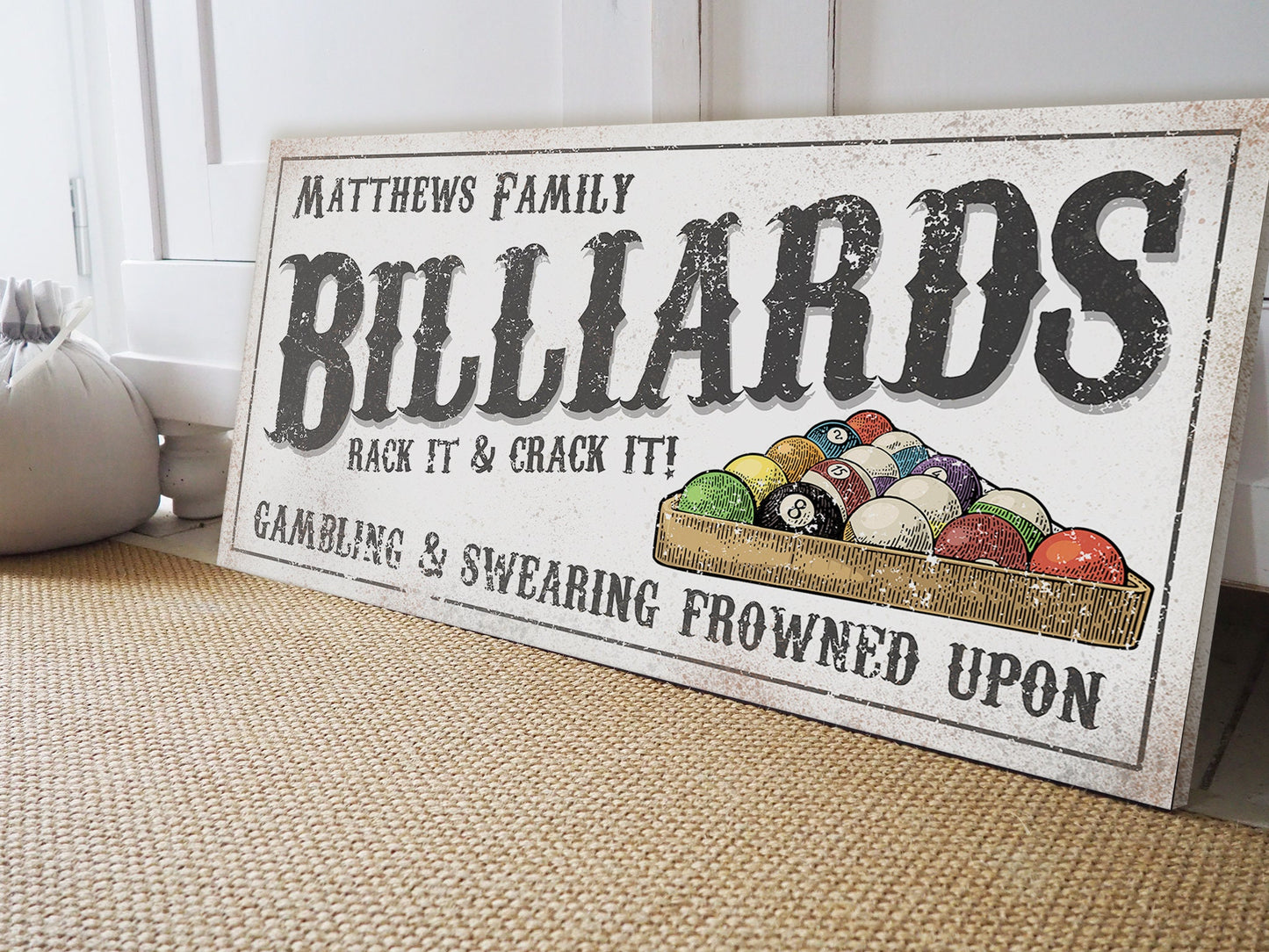 CUSTOM BILLIARDS SIGN