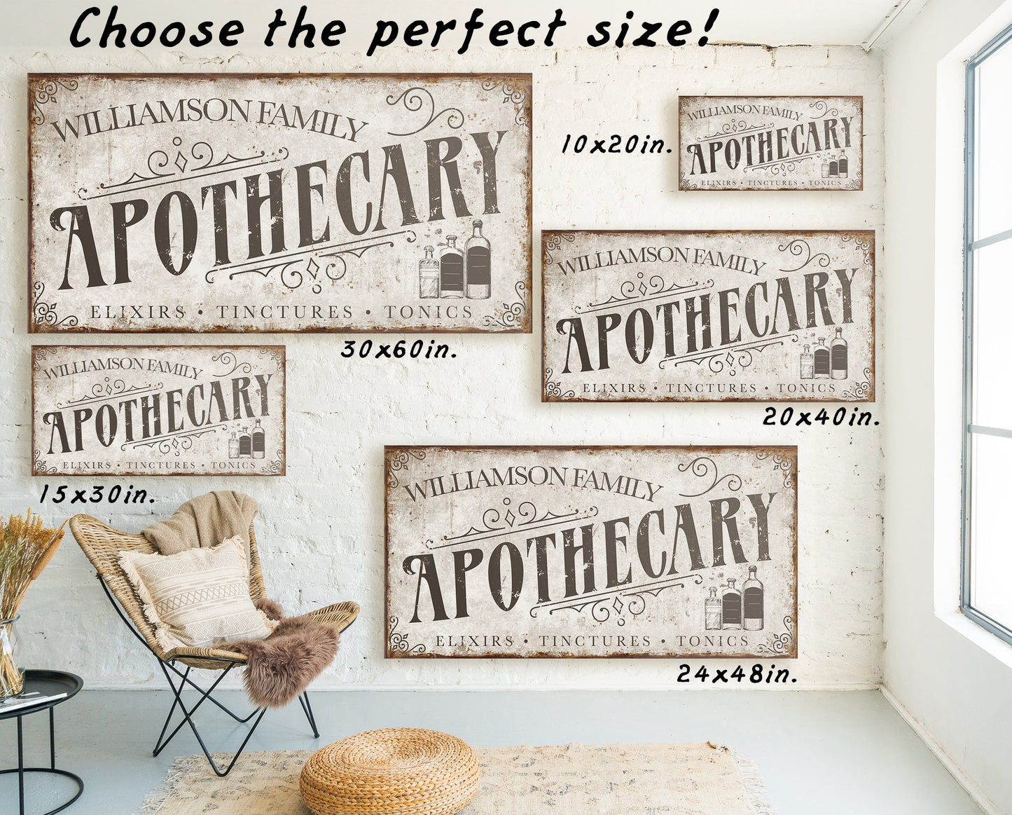 CUSTOM APOTHECARY SIGN