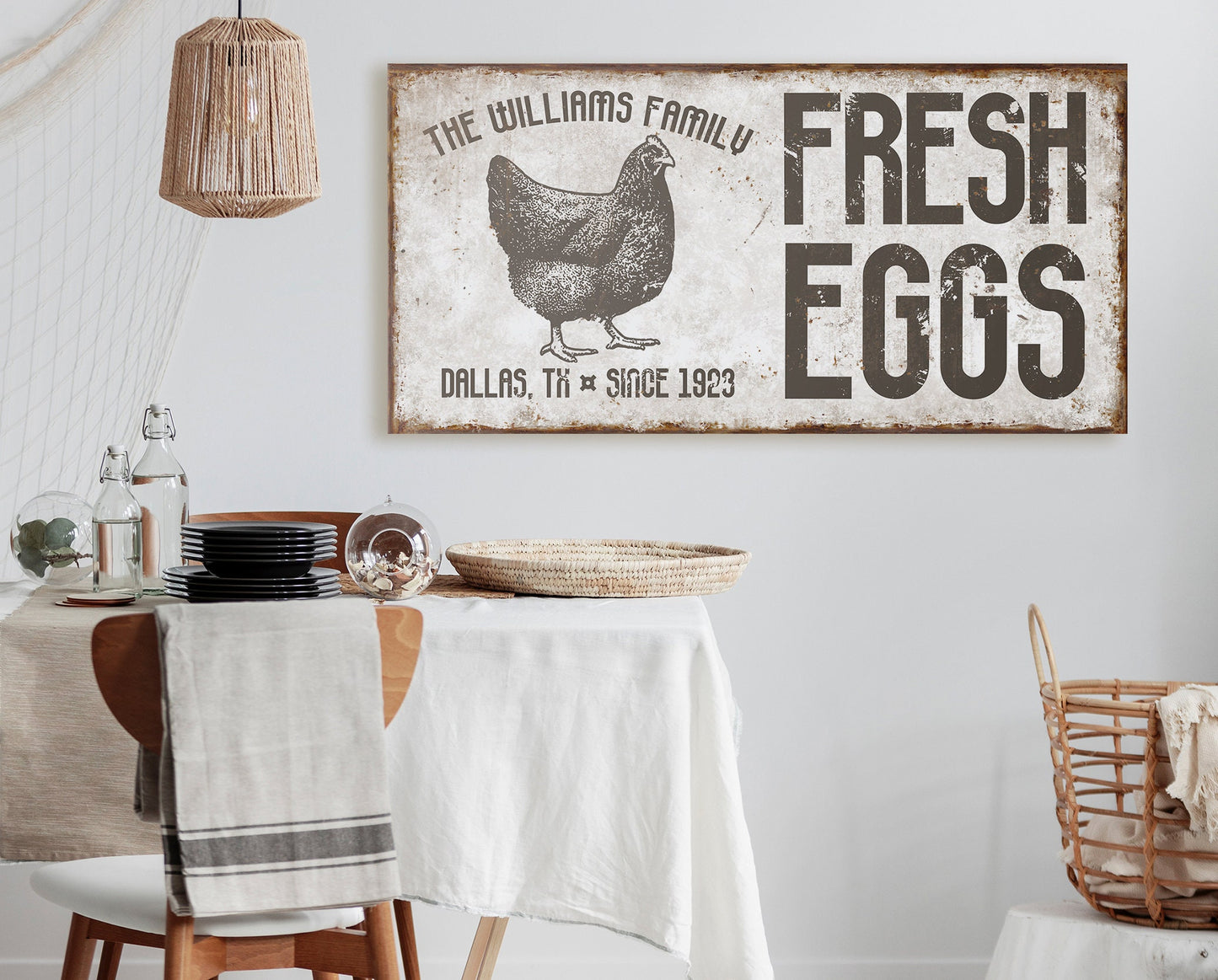 CUSTOM FRESH EGGS SIGN