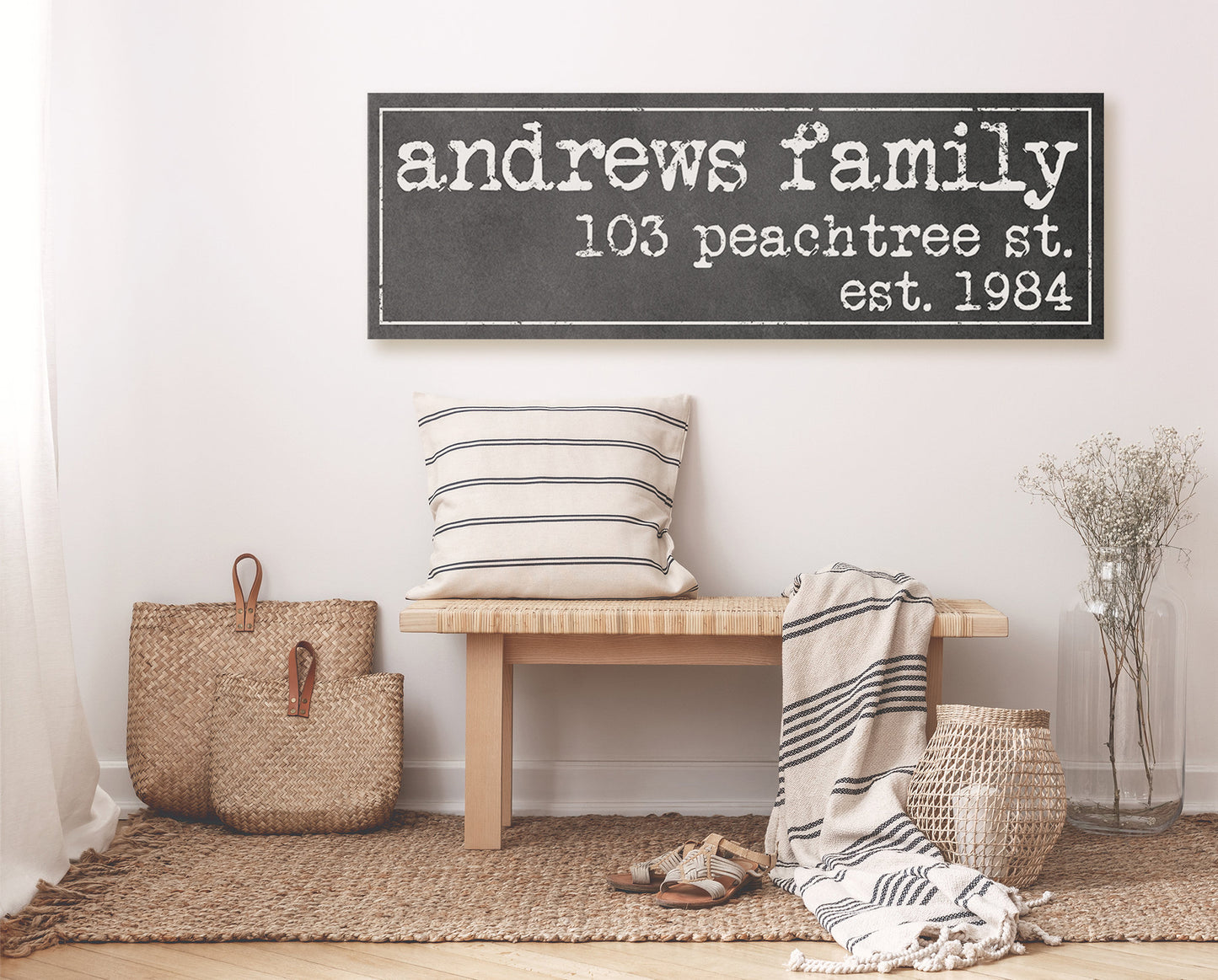CUSTOM FAMILY NAME ADDRESS SIGN