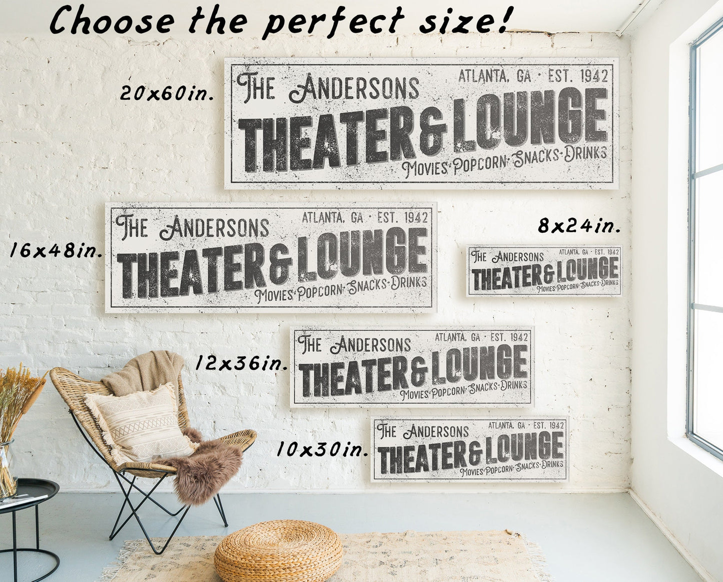 CUSTOM THEATER AND LOUNGE SIGN