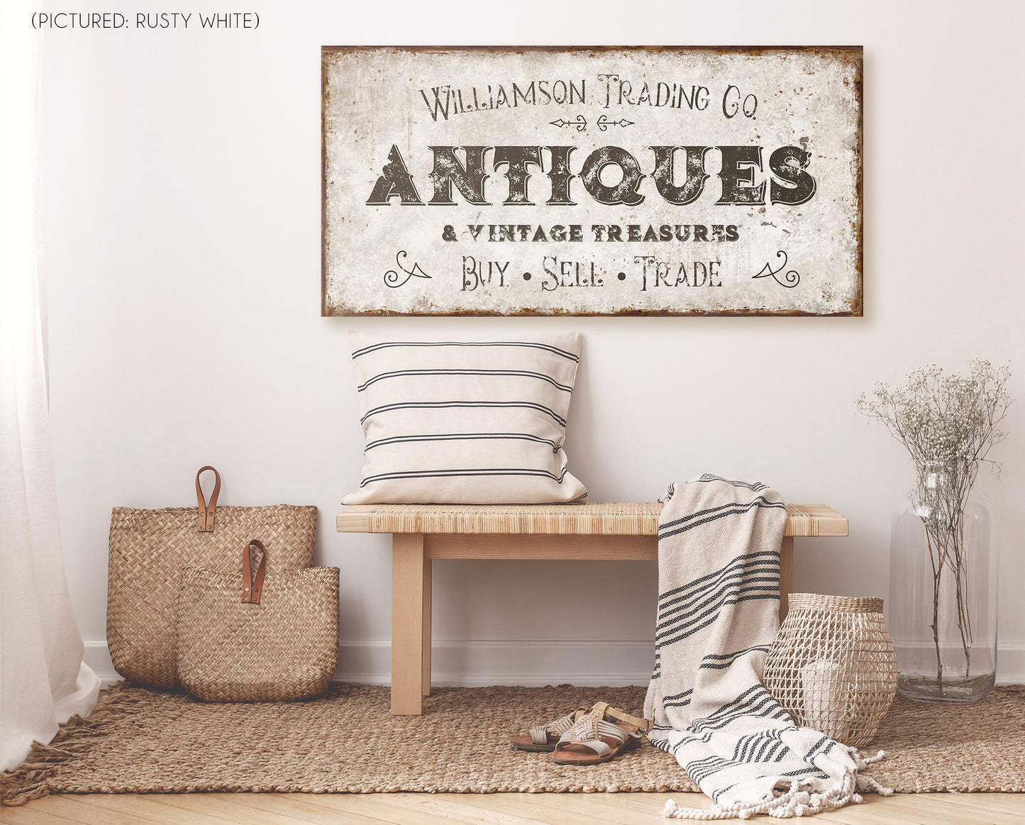 CUSTOM ANTIQUES SIGN