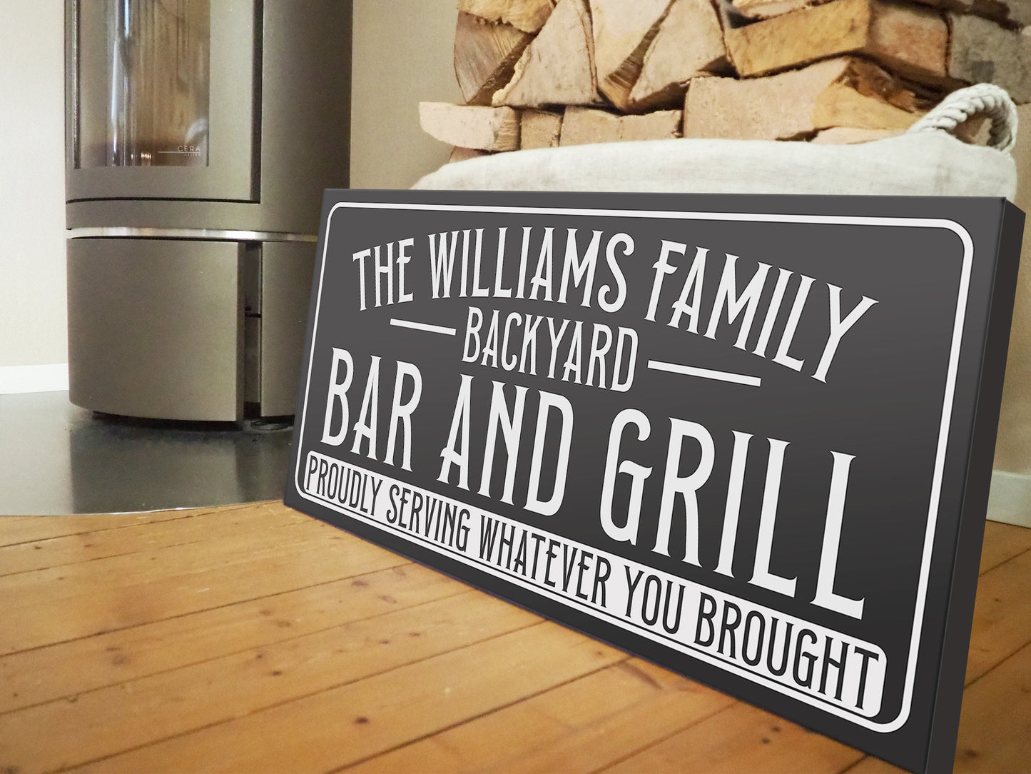 CUSTOM BACKYARD BAR AND GRILL SIGN