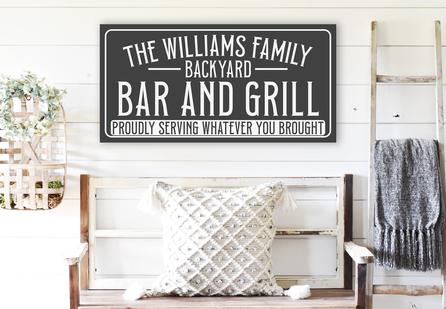 CUSTOM BACKYARD BAR AND GRILL SIGN