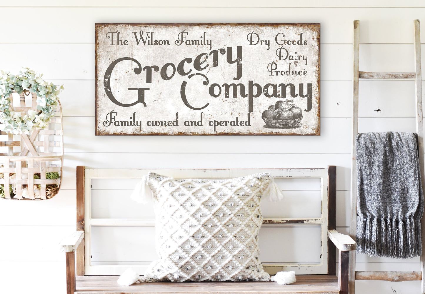 CUSTOM GROCERY COMPANY SIGN