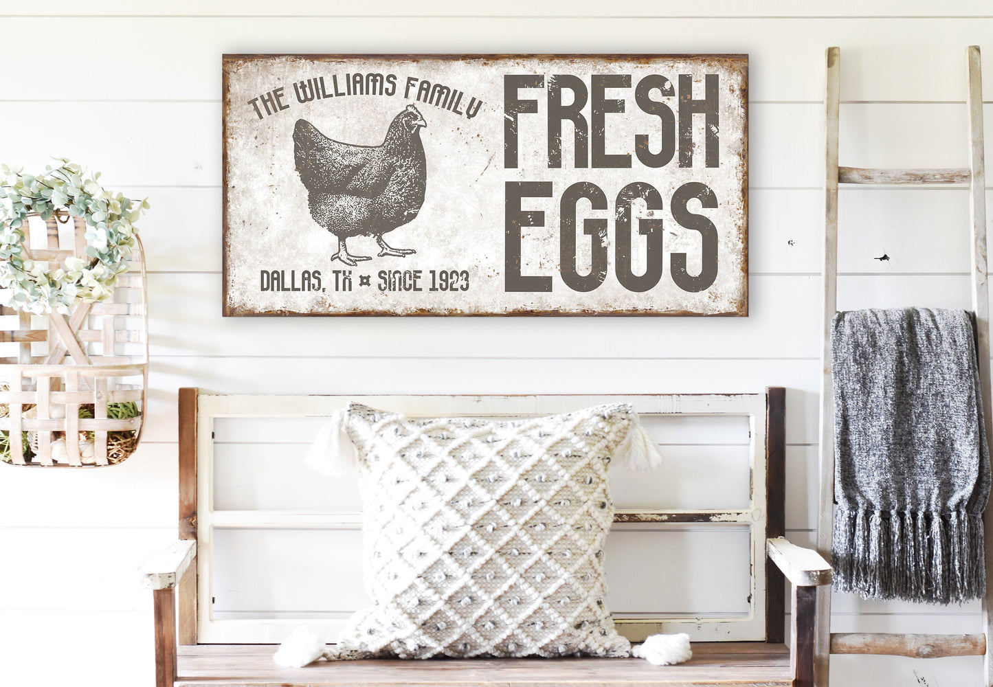 CUSTOM FRESH EGGS SIGN
