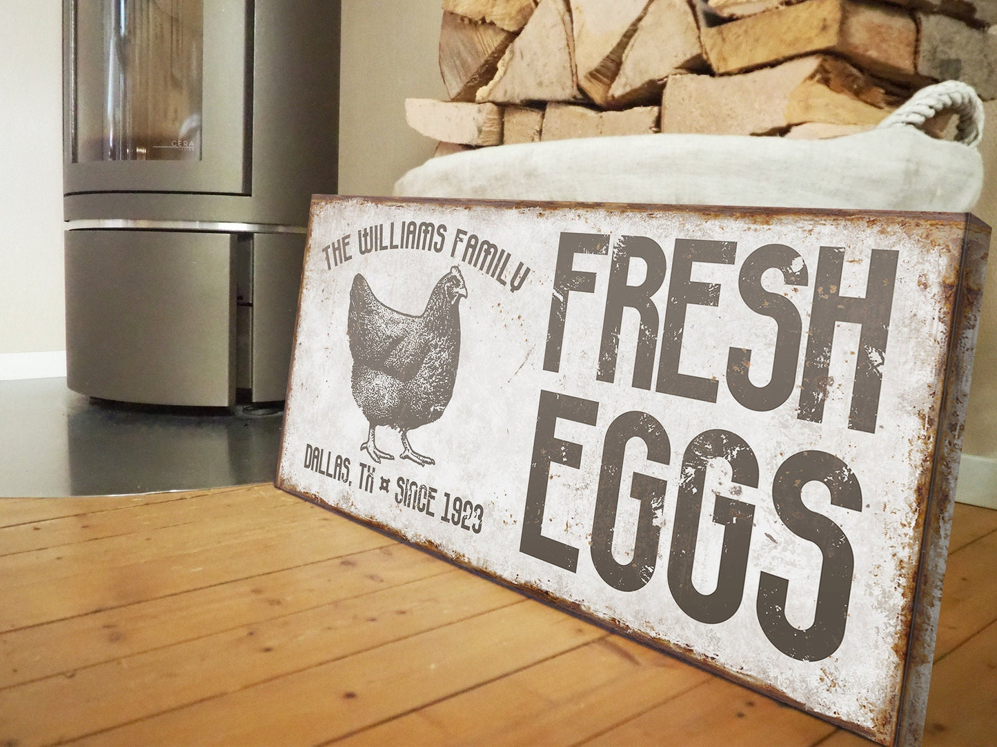 CUSTOM FRESH EGGS SIGN