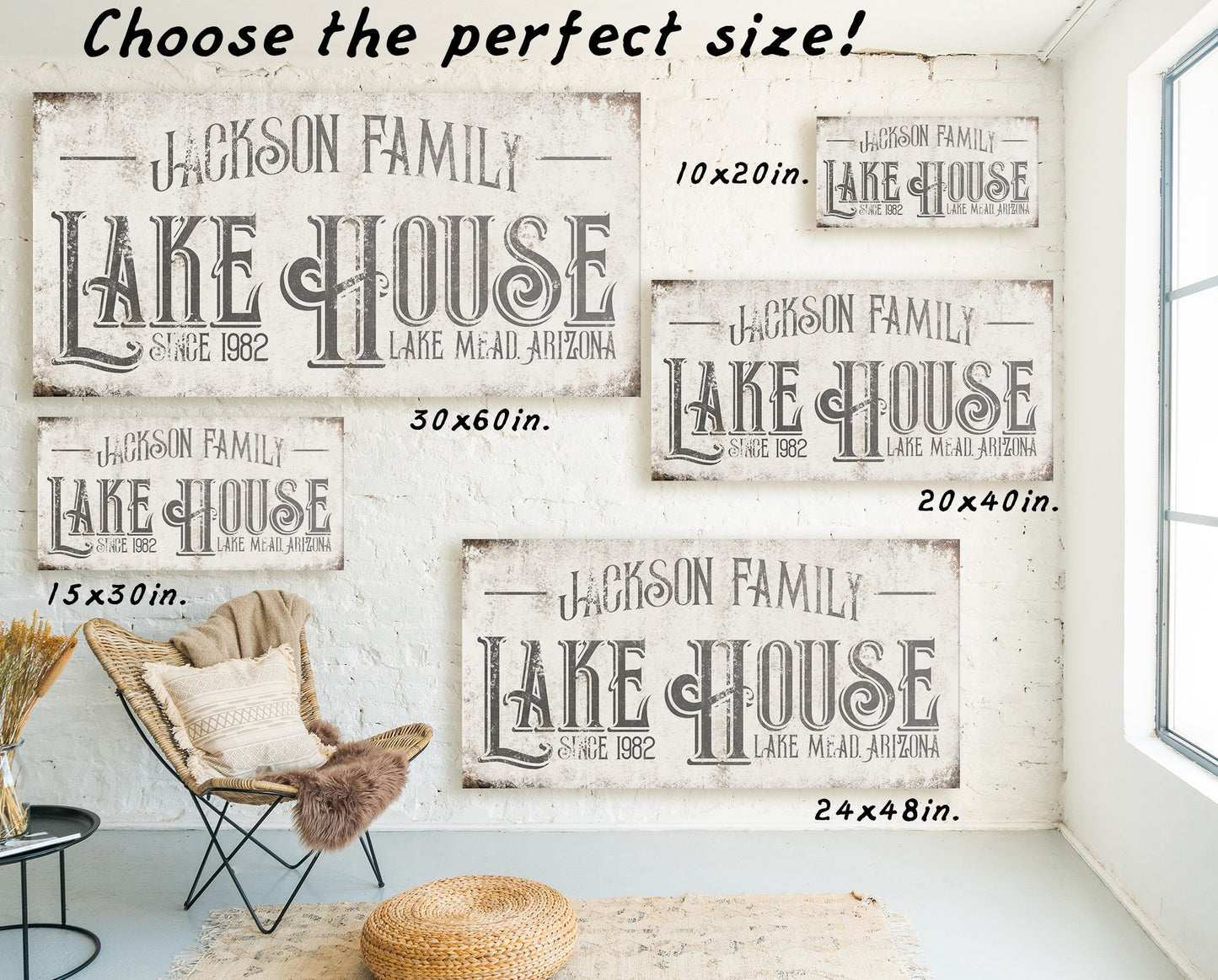 CUSTOM LAKE HOUSE SIGN