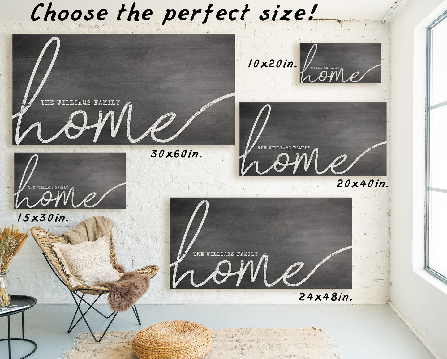 CUSTOM FAMILY NAME HOME SIGN