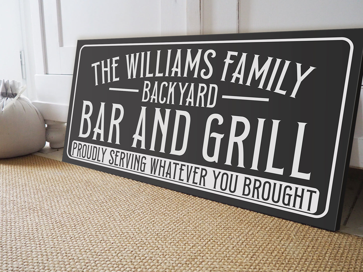 CUSTOM BACKYARD BAR AND GRILL SIGN