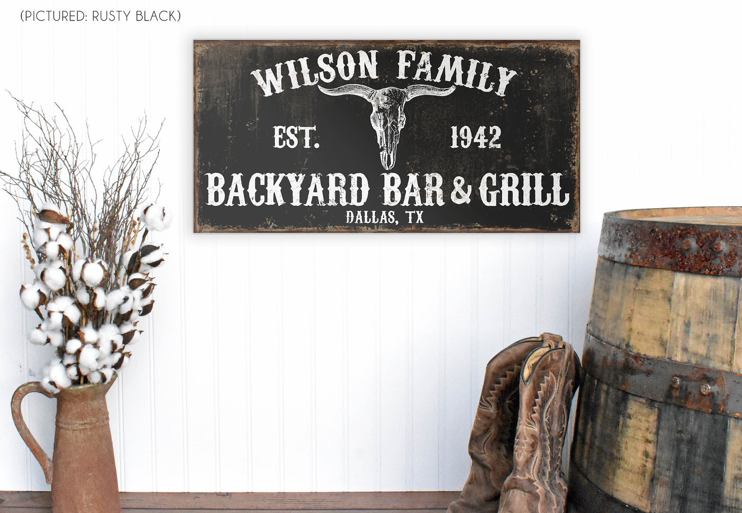 CUSTOM BACKYARD BAR AND GRILL SIGN