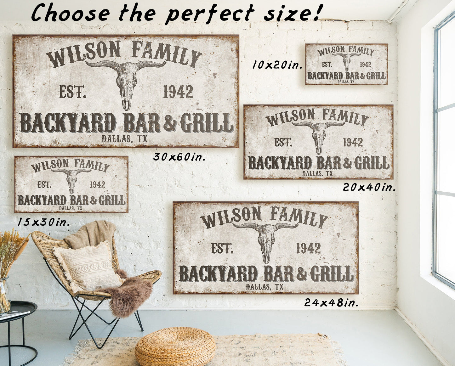 CUSTOM BACKYARD BAR AND GRILL SIGN