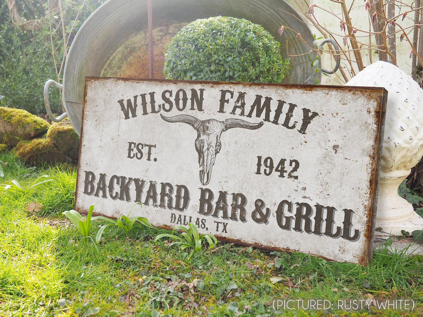 CUSTOM BACKYARD BAR AND GRILL SIGN