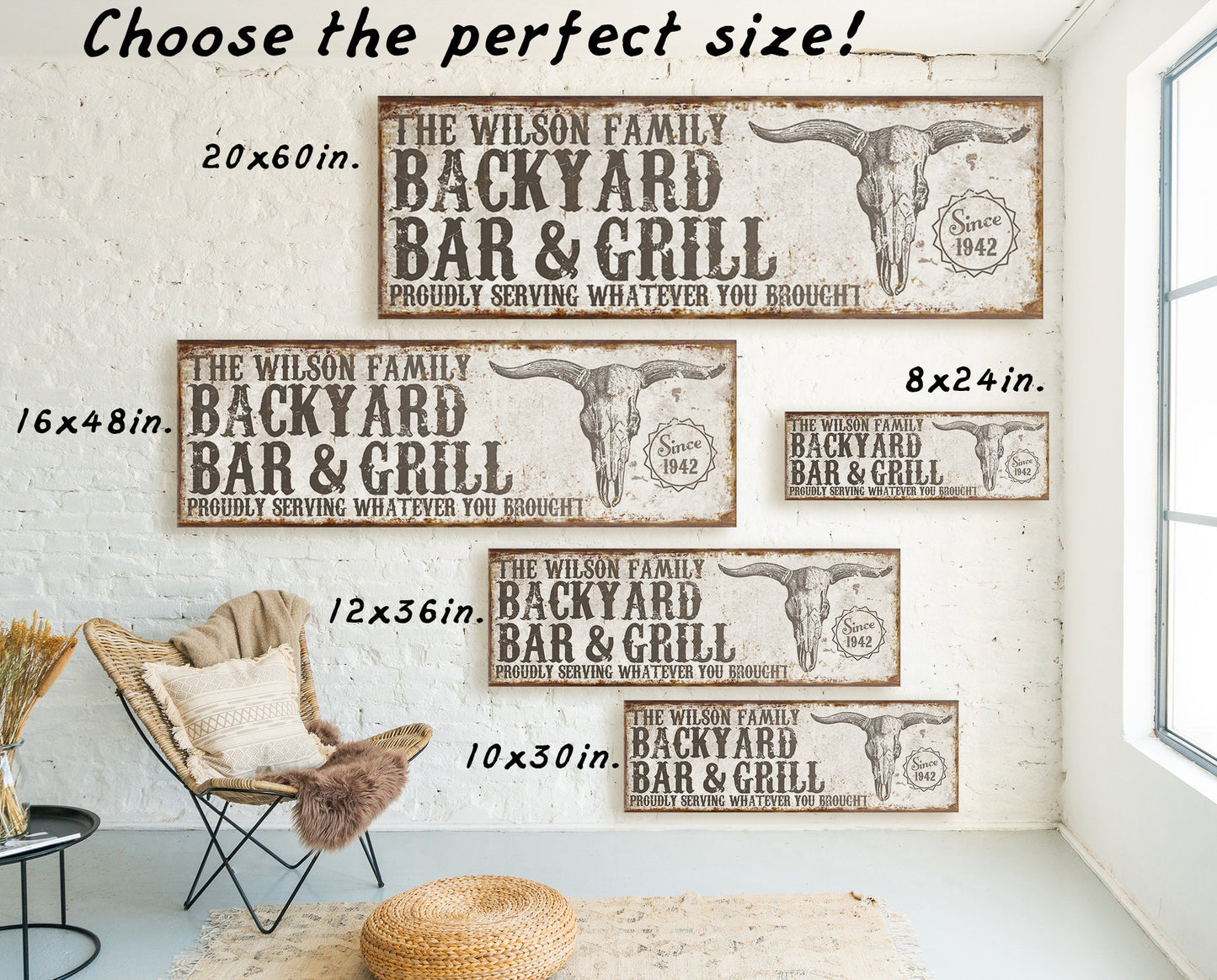 CUSTOM BACKYARD BAR AND GRILL SIGN