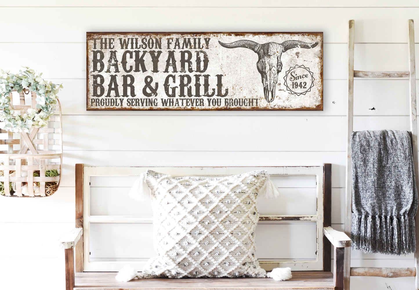 CUSTOM BACKYARD BAR AND GRILL SIGN