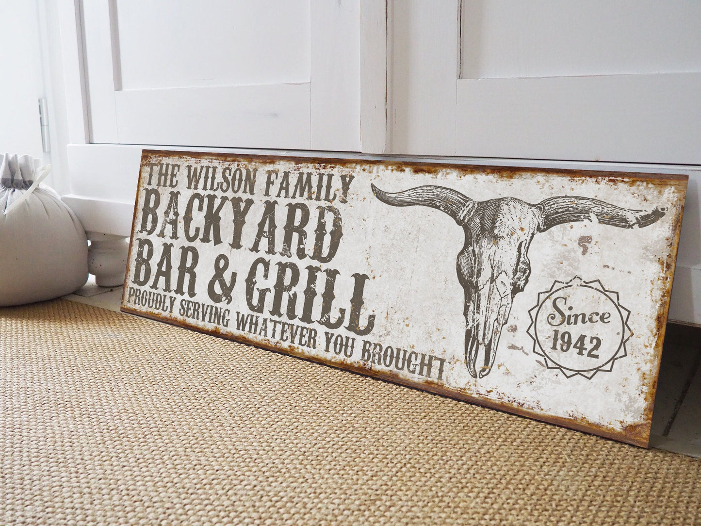 CUSTOM BACKYARD BAR AND GRILL SIGN
