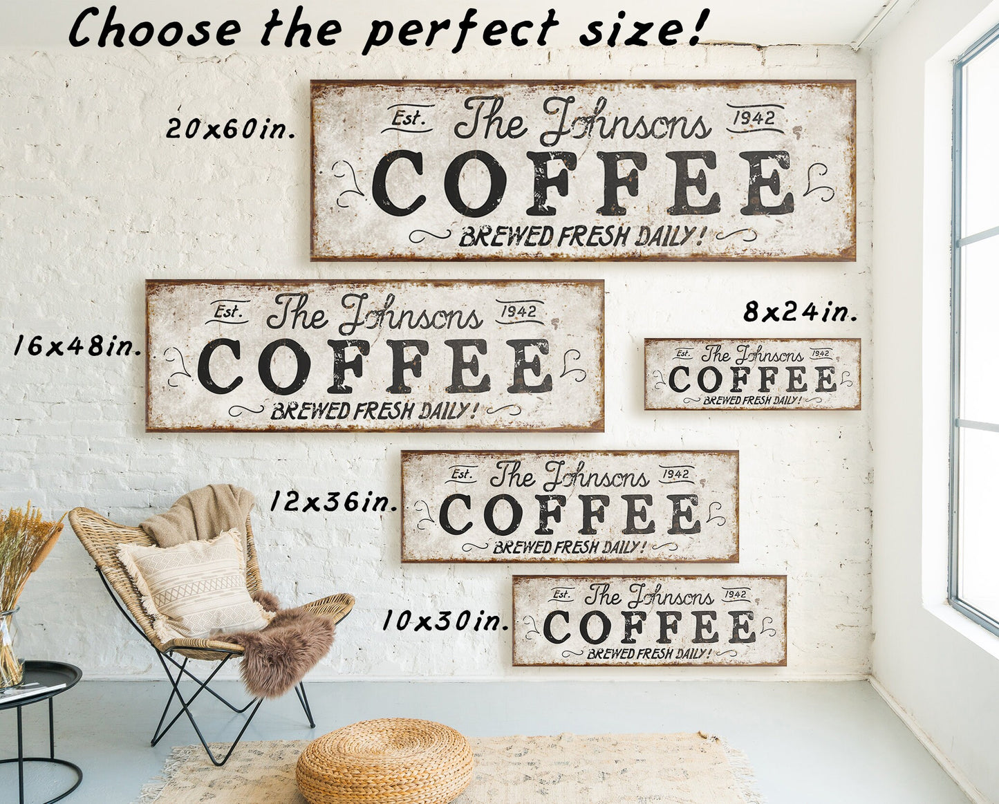CUSTOM COFFEE BAR SIGN