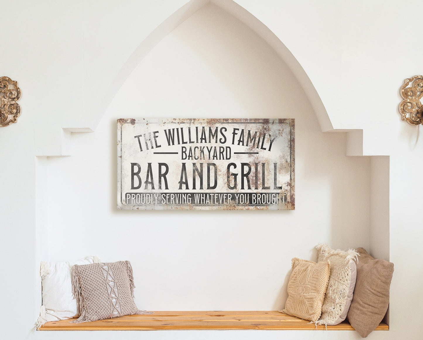 CUSTOM BACKYARD BAR AND GRILL SIGN