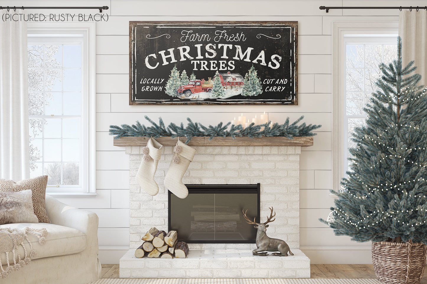 FARM FRESH CHRISTMAS TREES SIGN