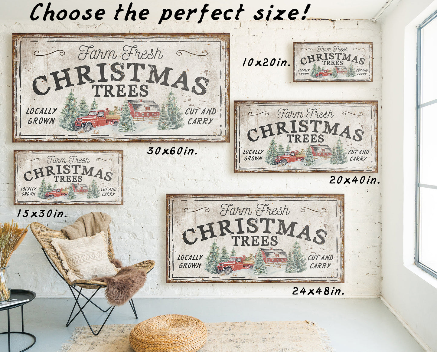FARM FRESH CHRISTMAS TREES SIGN