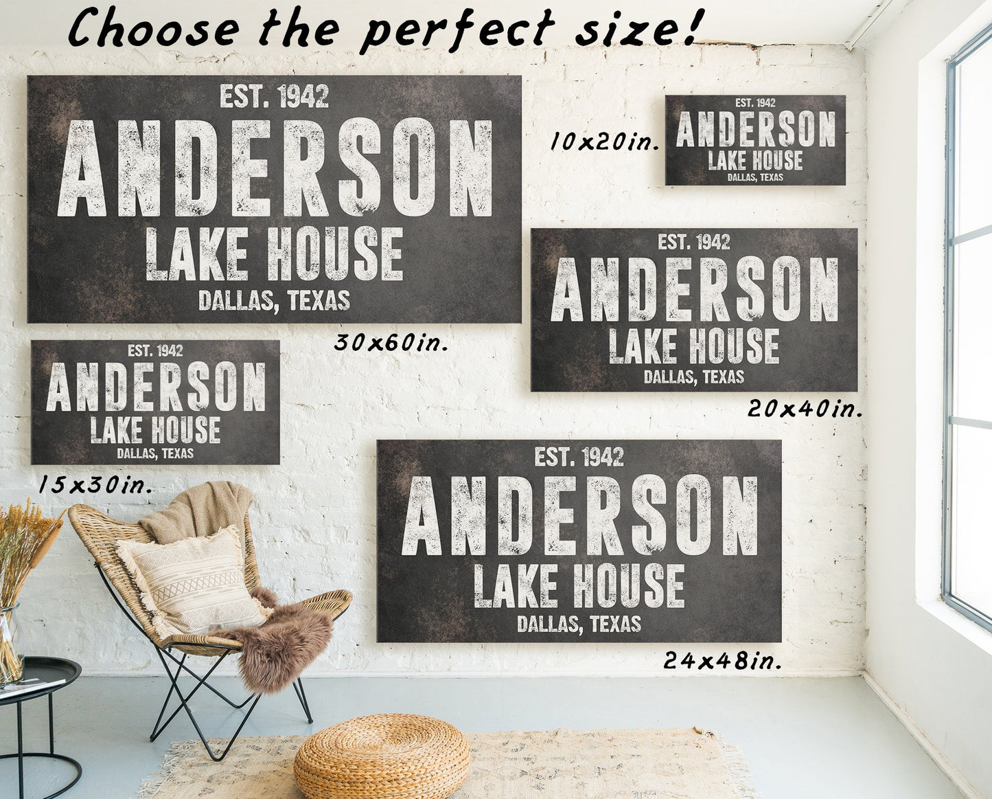 CUSTOM FAMILY NAME AND HOUSE SIGN