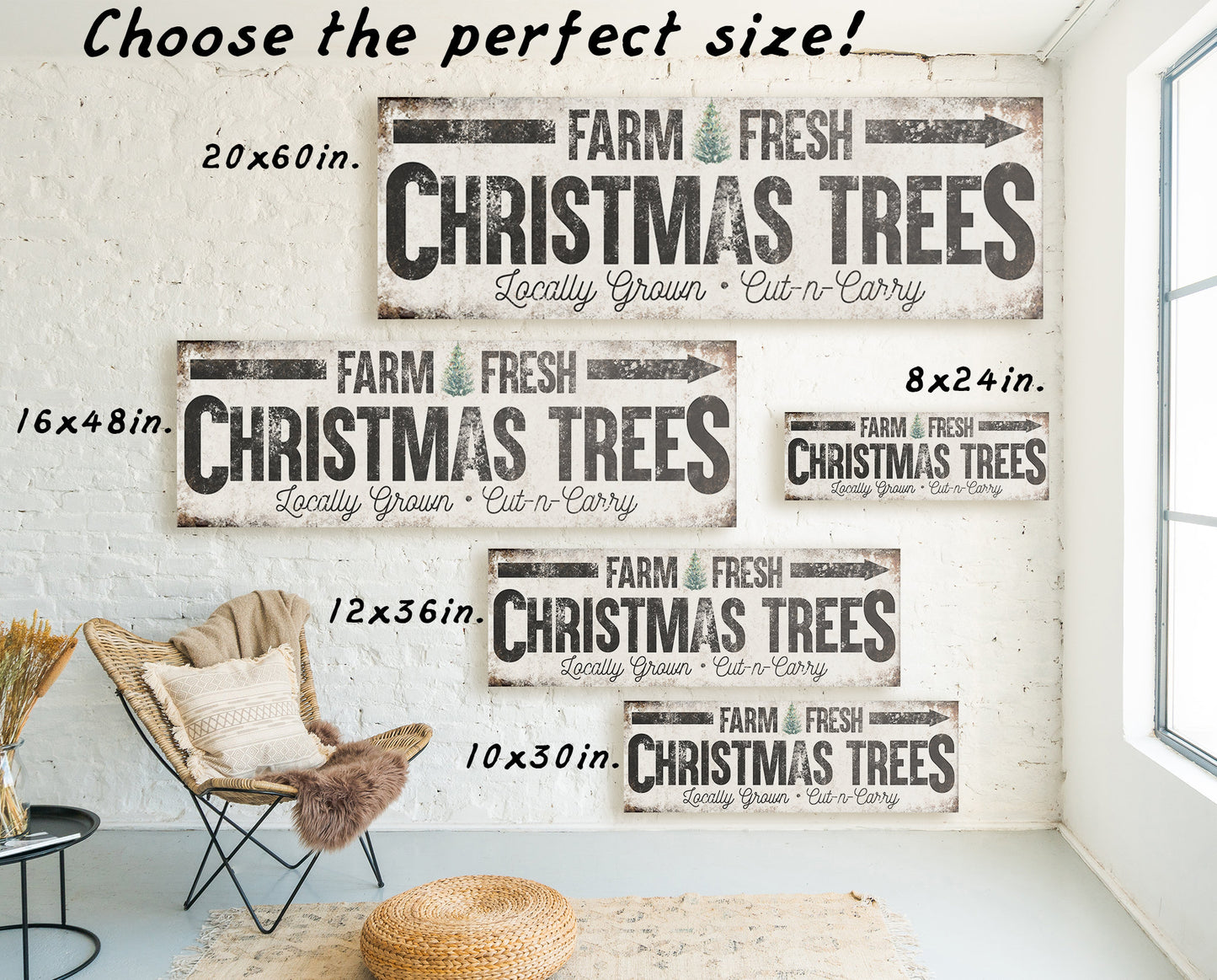 FARM FRESH CHRISTMAS TREES SIGN
