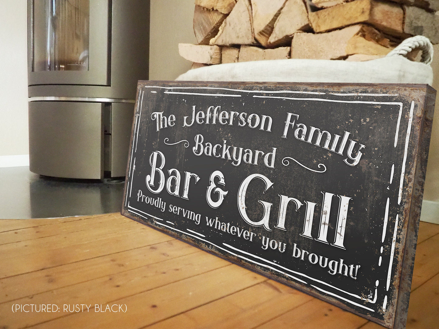 CUSTOM BACKYARD BAR AND GRILL SIGN