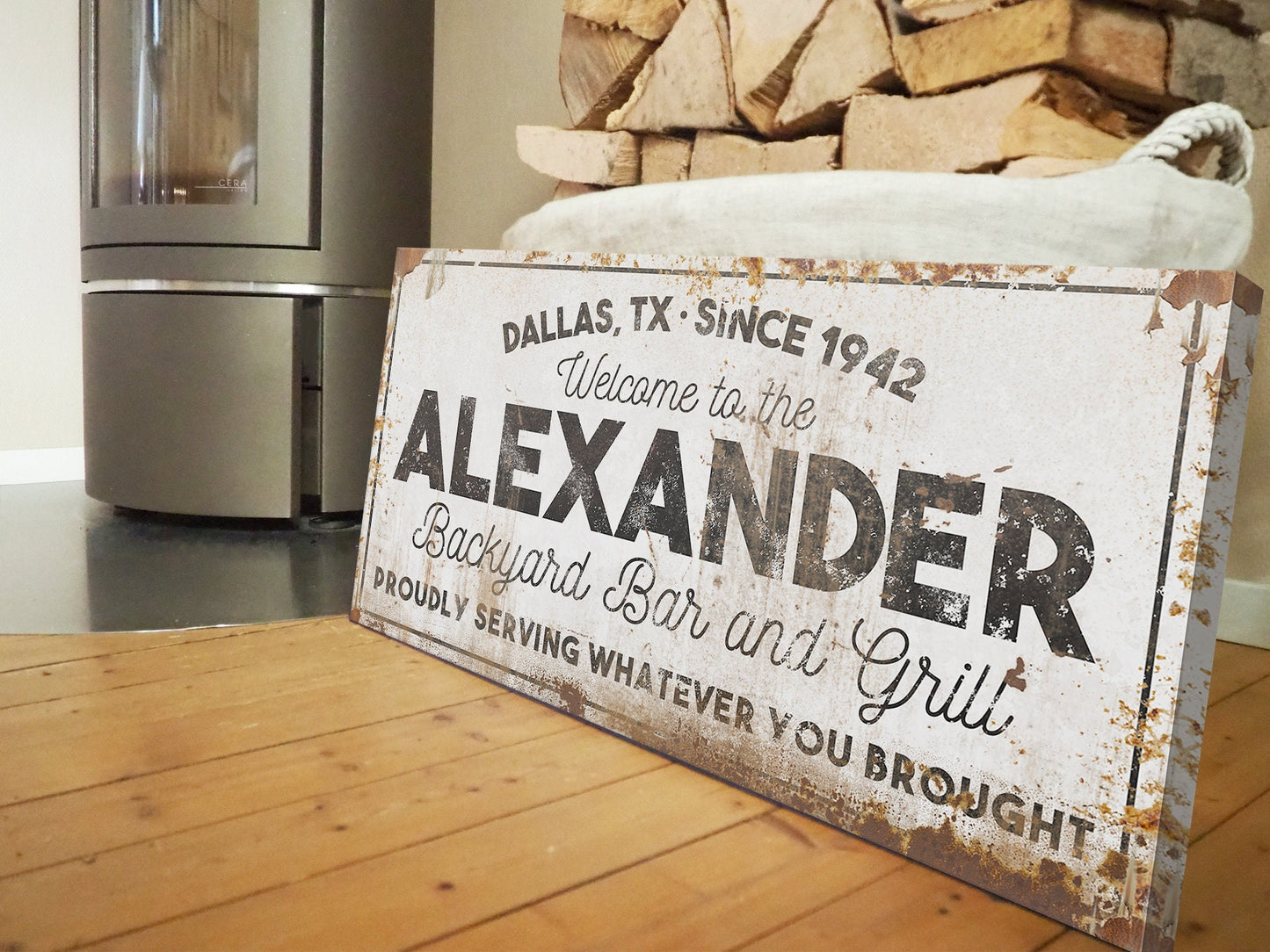 CUSTOM BACKYARD BAR AND GRILL SIGN