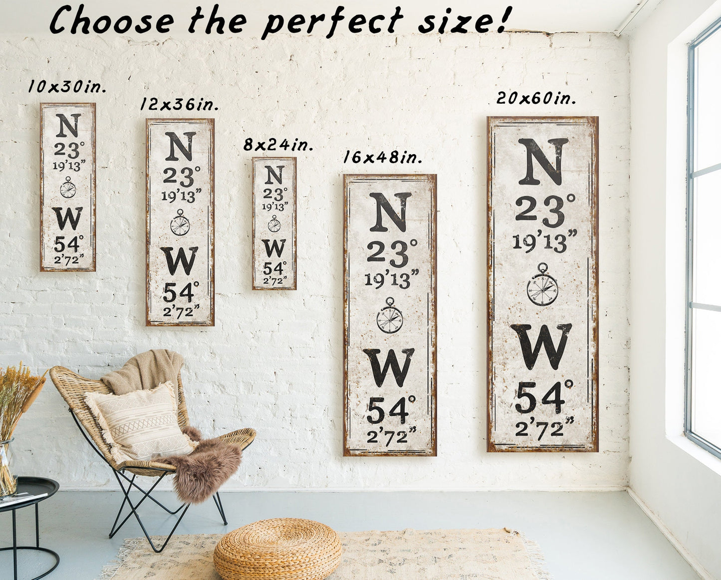 CUSTOM COORDINATES SIGN