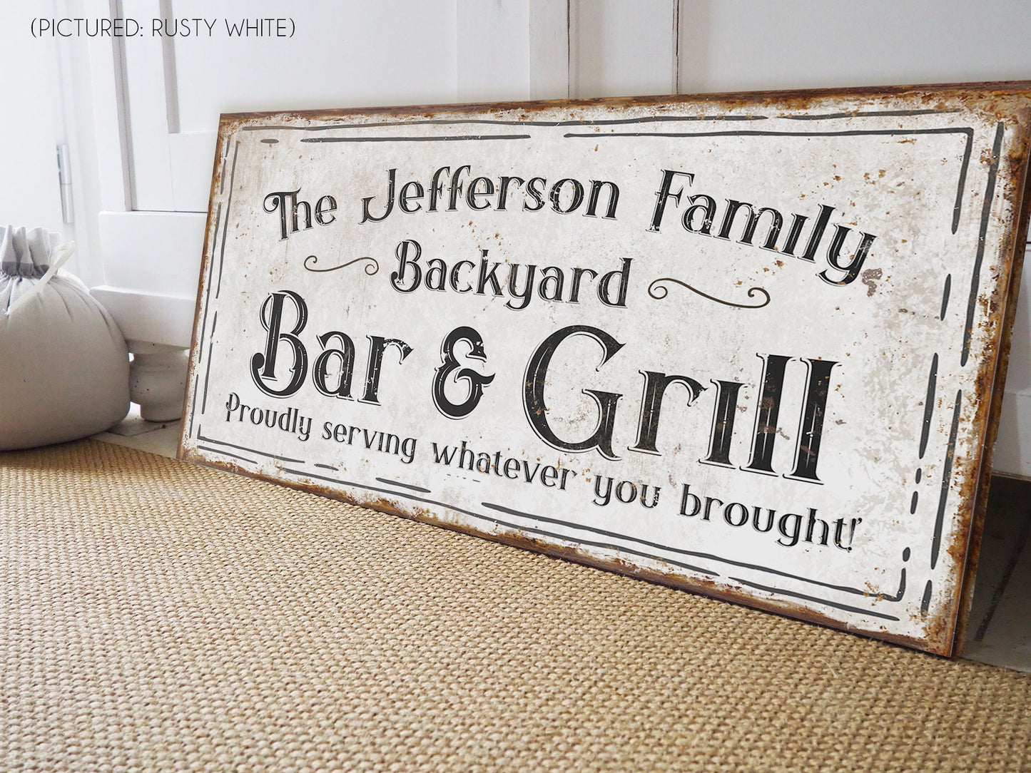 CUSTOM BACKYARD BAR AND GRILL SIGN