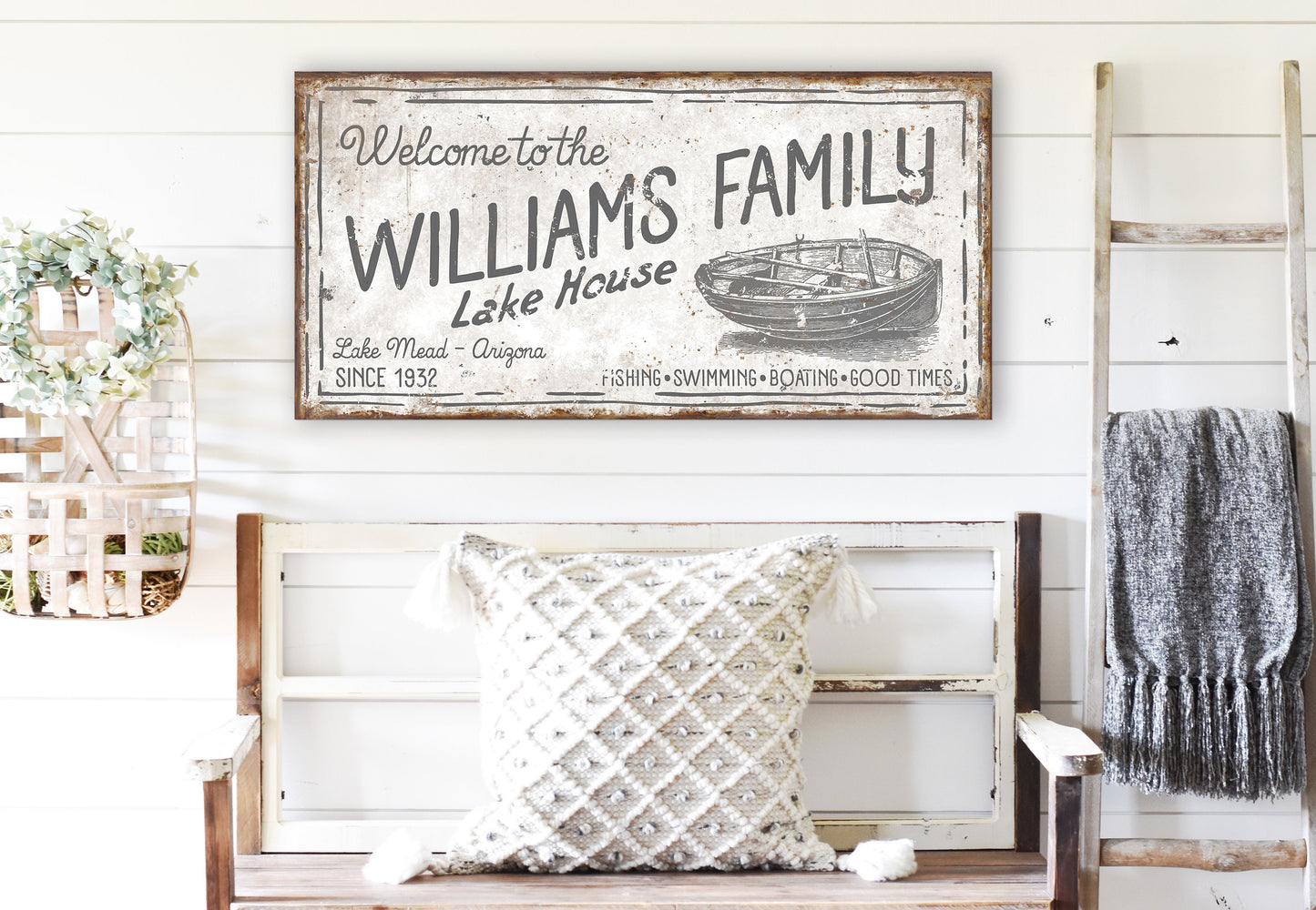 CUSTOM FAMILY LAKE HOUSE SIGN
