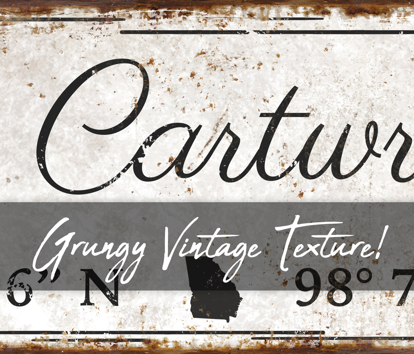 CUSTOM FAMILY NAME AND COORDINATES SIGN