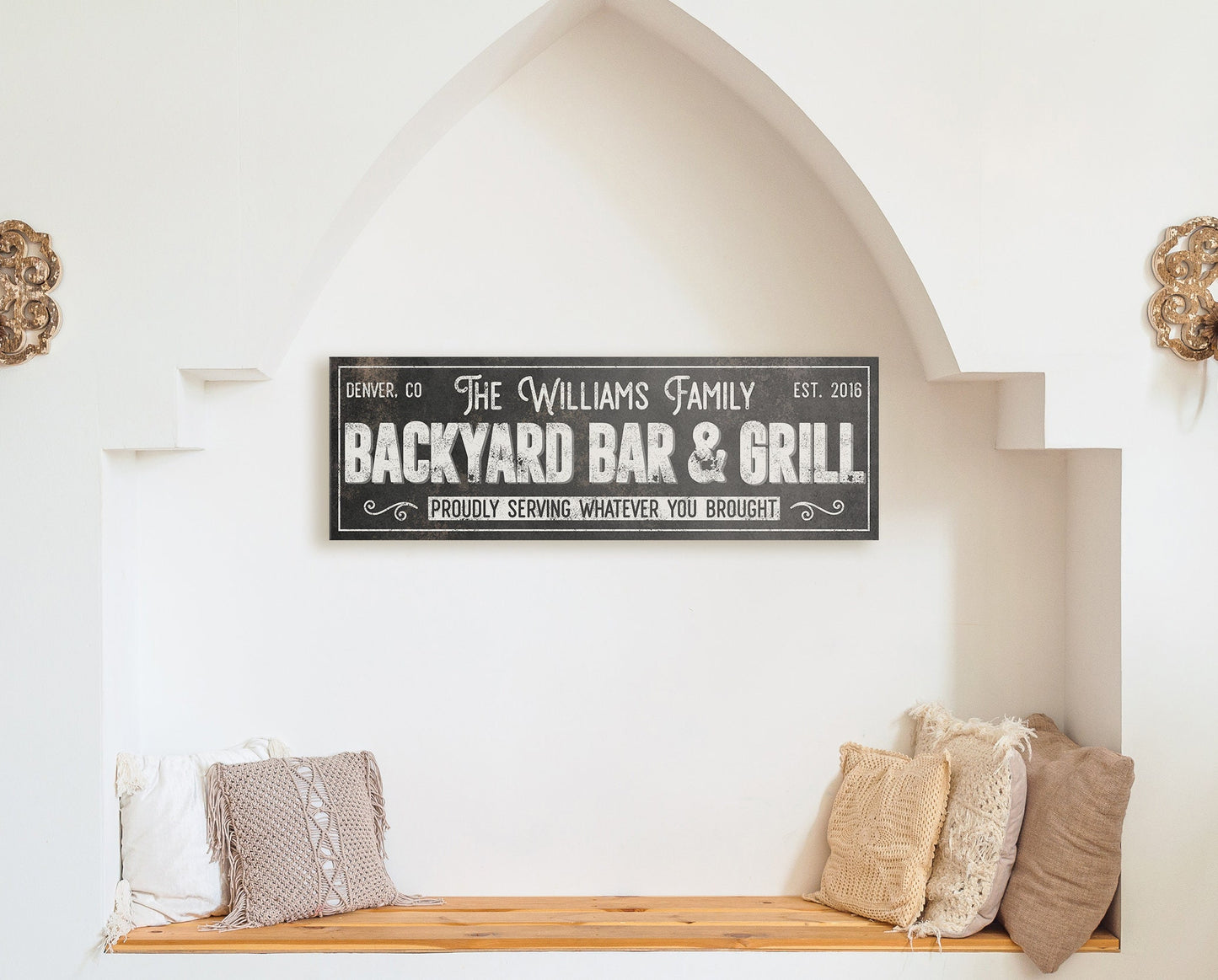 CUSTOM BACKYARD BAR AND GRILL SIGN